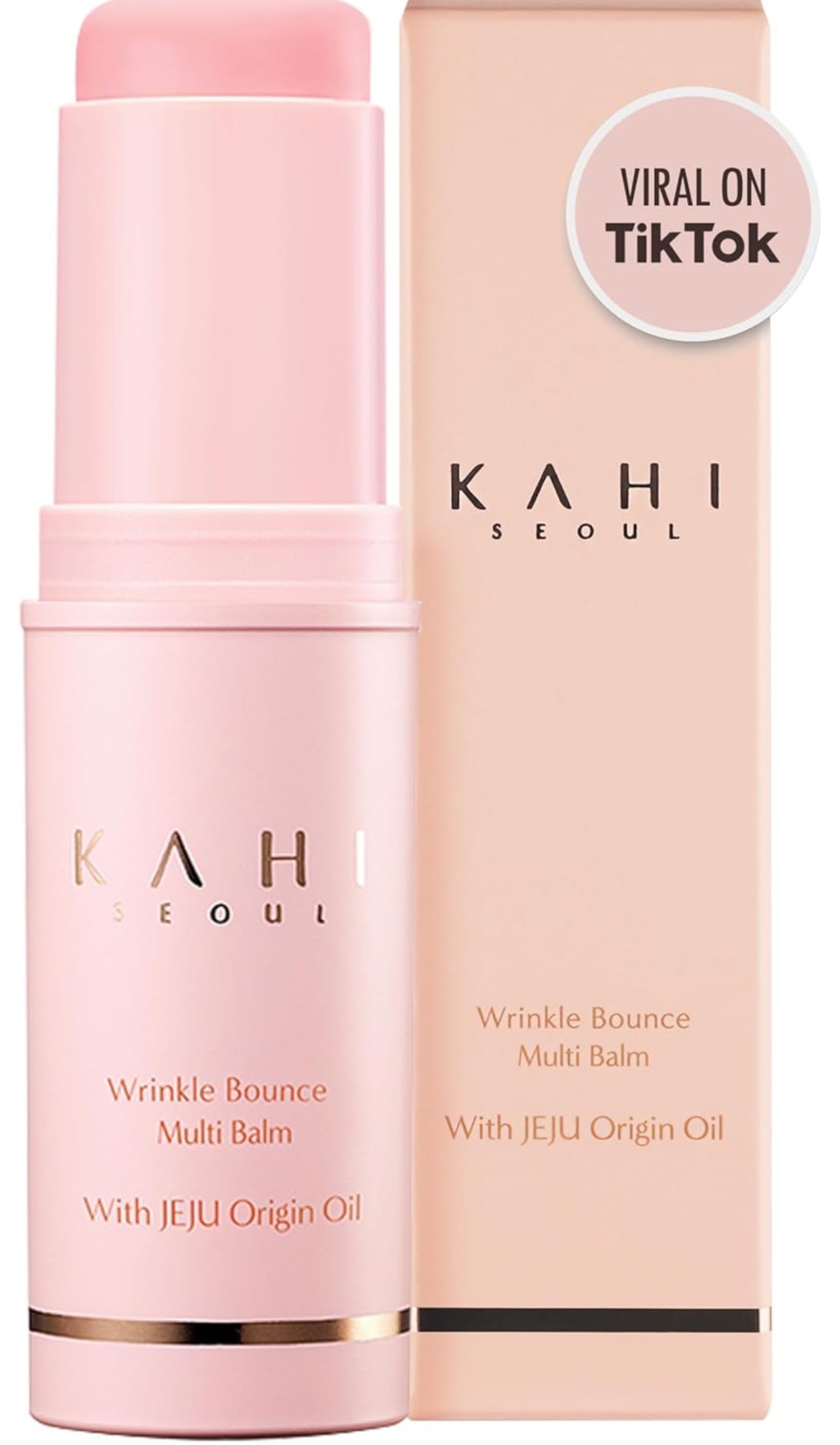 KAHI Wrinkle Bounce Multi Balm Facial Moisturizer | All-in-One Hydrating Lip Balm Eye Cream Neck Cream Make Up Base & Face Mist Moisture Balm Stick | Daily Face Moisturizer Stick (0.32 fl oz)